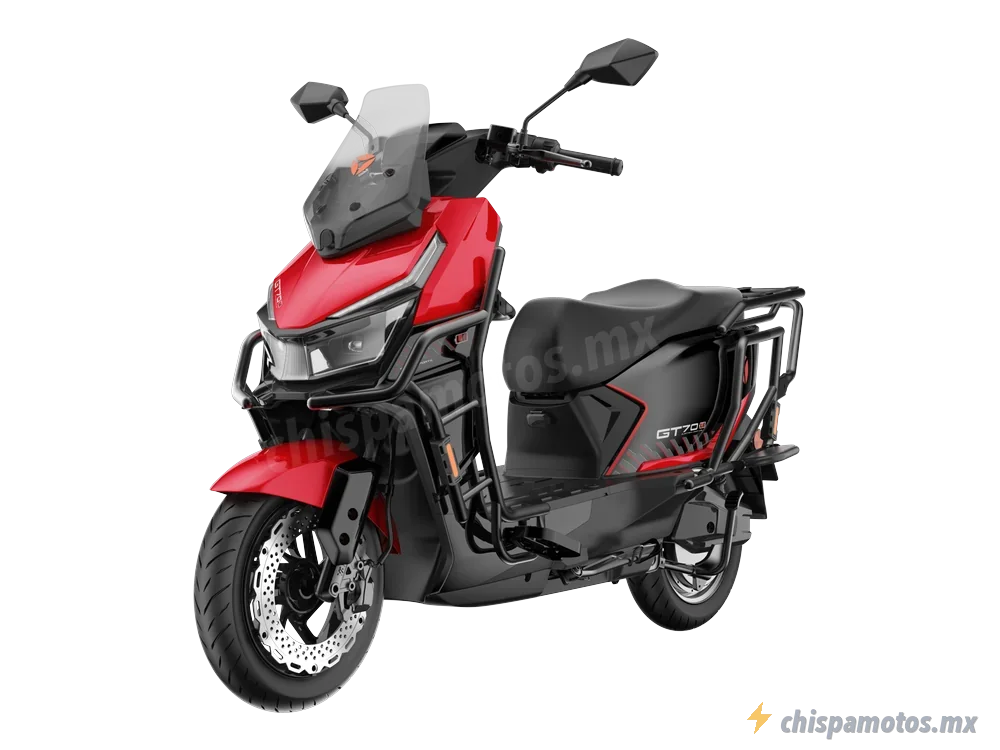 Moto eléctrica Yadea GT70 roja